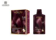 Coloration rapide de shampooing de couleur de cheveux d'huile d'argan pas dur pour racler 15ml * 2 volumes