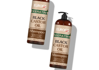 Shampooing noir d'huile de ricin pour le shampooing naturel de parfum de cheveux fins et secs